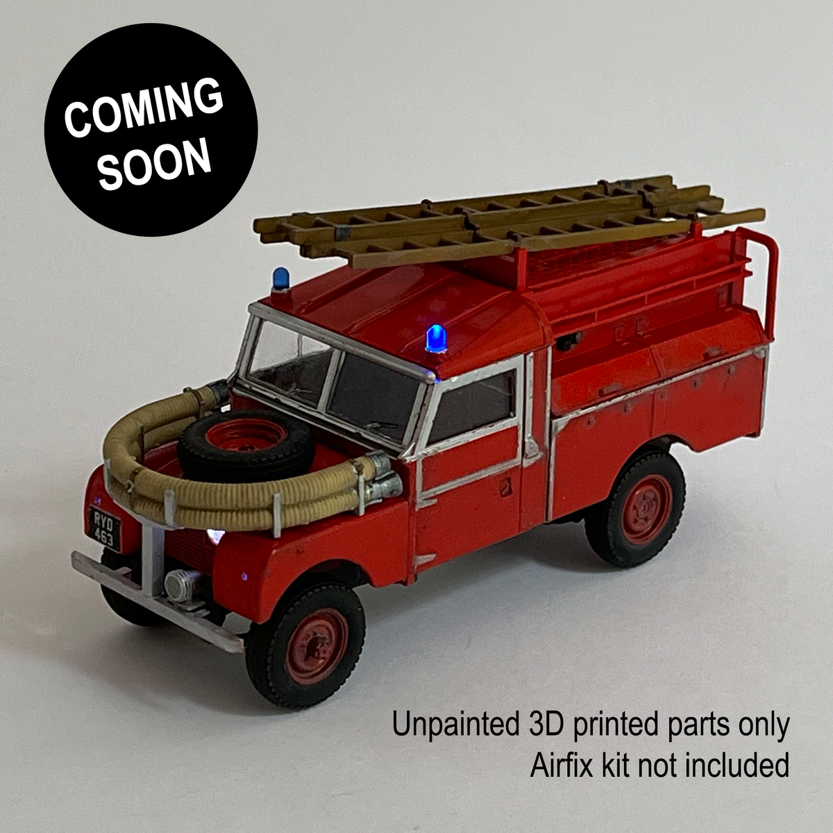 COMING SOON Land Rover fire truck conversion parts for Airfix 1/43 scale kit