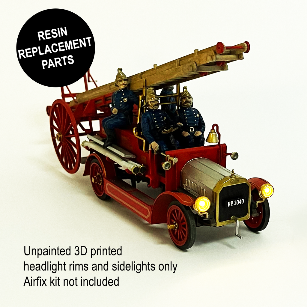 Airfix 1914 Dennis Fire Engine resin replacement headlight parts for 1/32 scale model kit